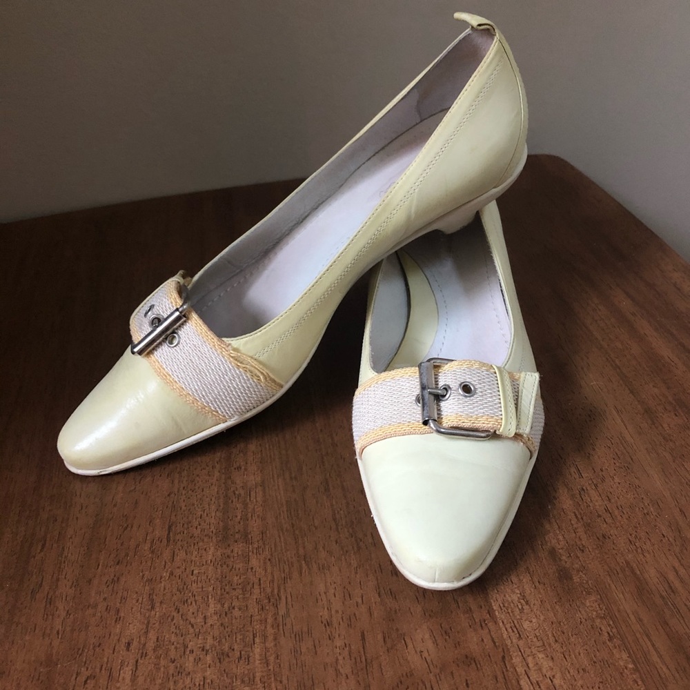 VINTAGE Enzo Poli Sporty Pump Kitten Heel Lime